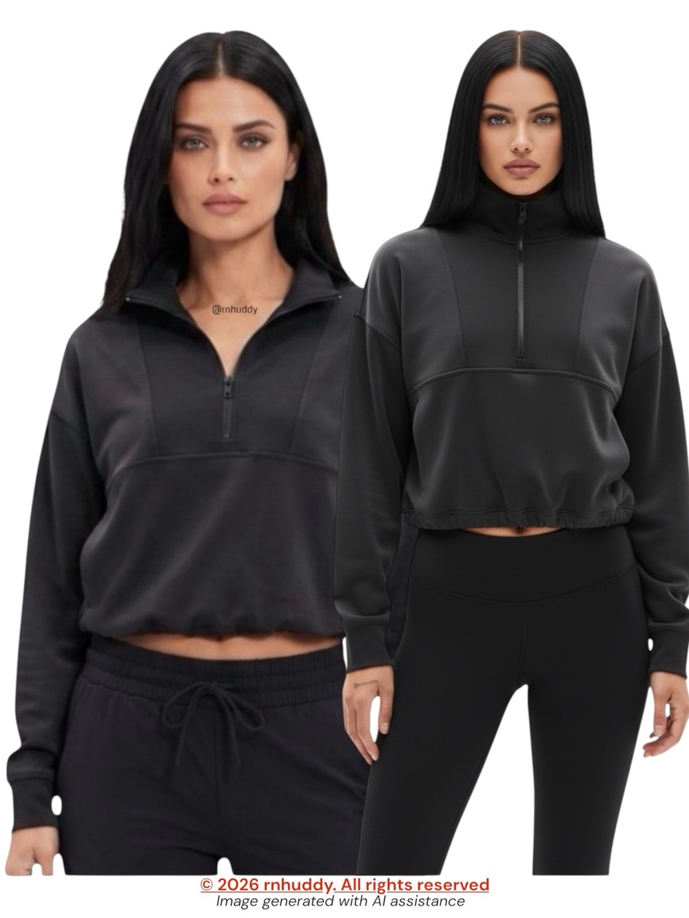 NWT Athleta XL Seasoft Rib 1/4 Zip Popover Sweatshirt